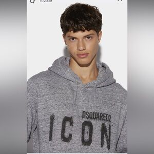 DSQUARED2 Gray Hoodie for Men